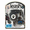 Pet leash with 4 LED flashlight and trash bag